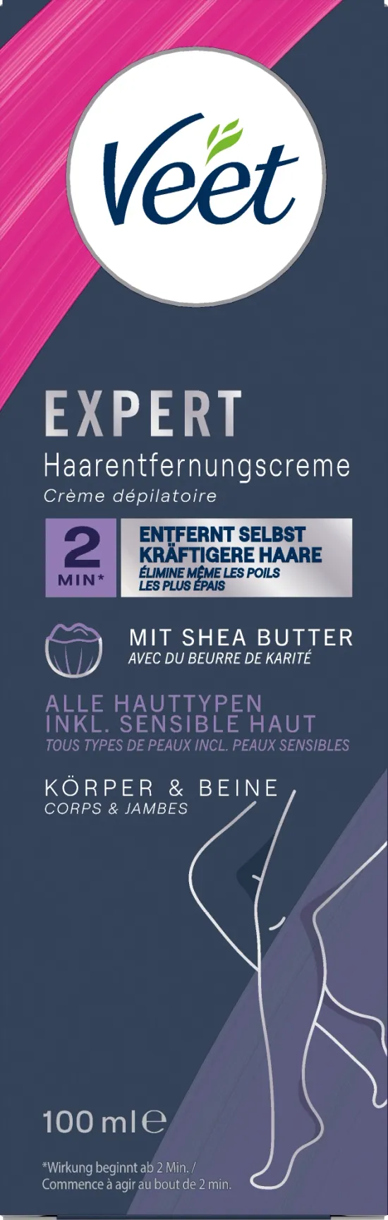 Veet Expert Crème dépilatoire, Corps et jambes, tous types de peaux, même sensibles, 100 ml 0