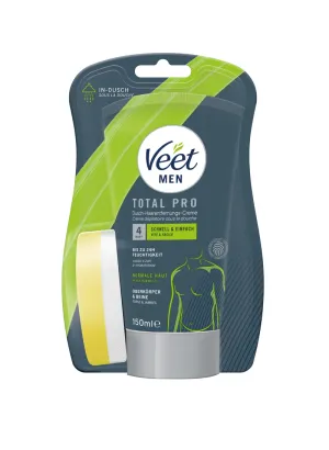 Veet Men Dusch-Haarentfernungscreme Oberkörper & Beine, normale Haut, 150 ml 0