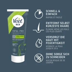 Veet Men créme dèpilatoire torse & jambes peaux normales, 200ml 6