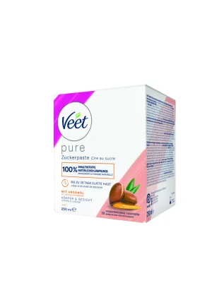 Veet Pure Cire au Sucre Huile d'argan 250ml 1