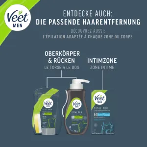 Veet Men Créme Dèpilatoire Torse & Jambes Peaux Sensibles  6
