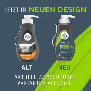 Veet Men Haarentfernungscreme Oberkörper & Beine Pumpspender, normale Haut, 400ml 3