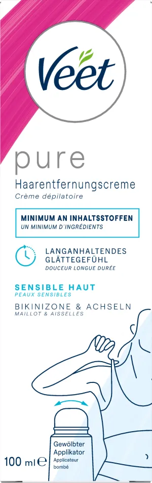 Veet Pure Crème Dépilatoire Maillot & Aisselles Peaux Sensibles  0