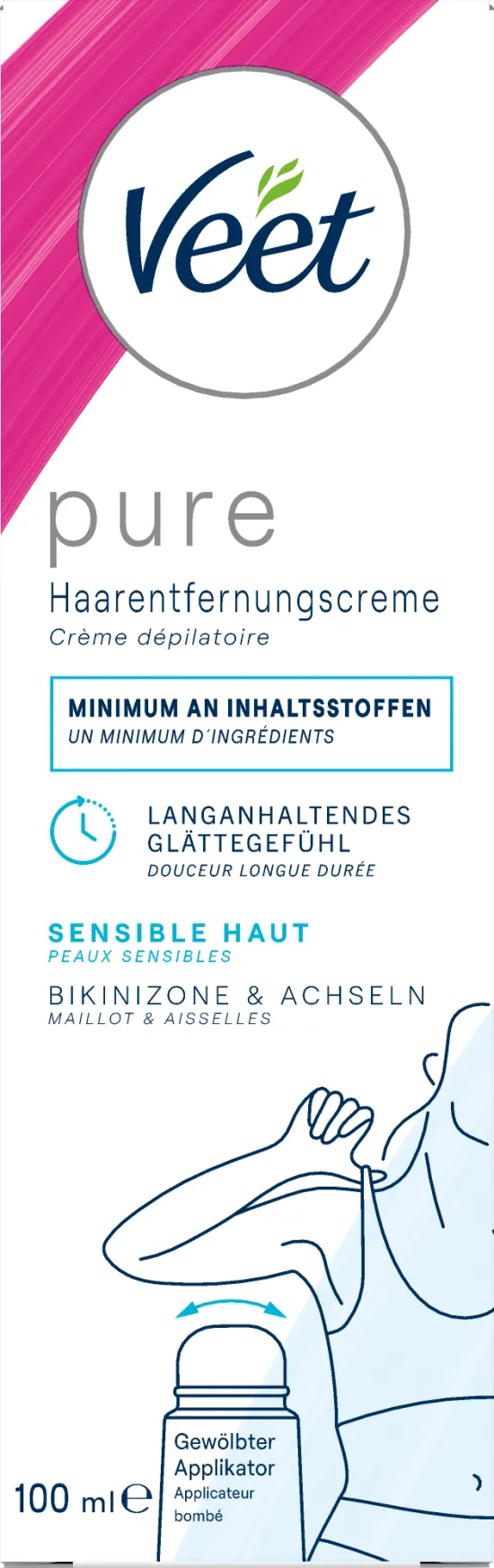 Veet Pure Crème Dépilatoire Maillot & Aisselles Peaux Sensibles  0