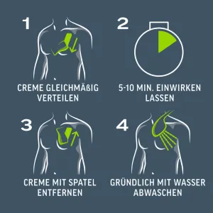 Veet Men Haarentfernungscreme Oberkörper & Beine Pumpspender, normale Haut, 400ml 1