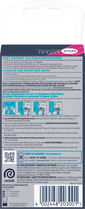 Veet Expert bandes de cire froide, Visage, tous types de peaux, même sensibles, 20 bandes 8