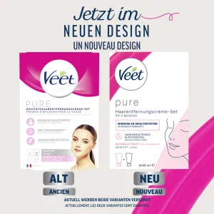 Veet Pure Crème Dépilatoire Visage Peaux Normales 1
