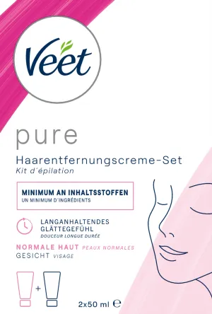 Veet Pure Crème Dépilatoire Visage Peaux Normales 0
