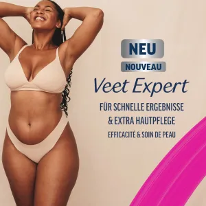 Veet Expert Bandes de cire froide, Corps et jambes, tous types de peaux, même sensibles 20 bandes de cire froide, 2 lingettes de soin 6