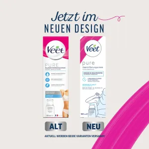 Veet PURE Haarentfernungscreme Bikini & Achseln, sensible Haut, 100ml 8
