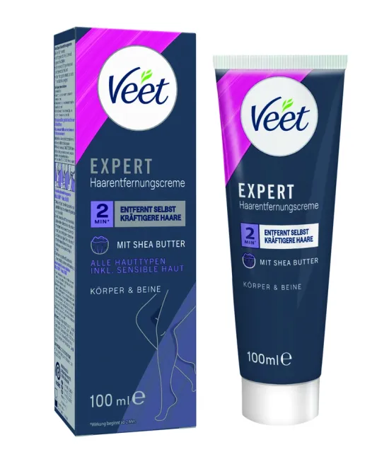 Veet EXPERT Haarentfernungscreme Körper & Beine, alle Hauttypen, 100ml 0