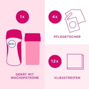 Veet Easy Wax Roll On System, Applikator + 50ml Patrone 8