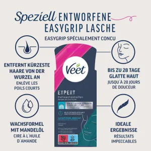 Veet Expert bandes de cire froide, Visage, tous types de peaux, même sensibles, 20 bandes 6