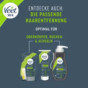 Veet Men Intim-Haarentfernungs-Set, Haarentfernungscreme Intimbereich + Pflegebalsam, 150ml 6