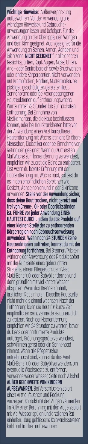 Veet Expert bandes de cire froide, Visage, tous types de peaux, même sensibles, 20 bandes 7