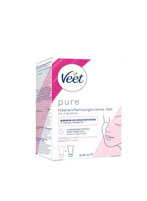 Veet PURE Haarentfernungs-Set Gesicht, normale Haut, 100ml 5