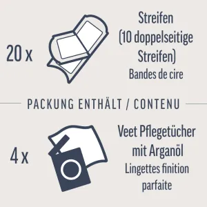 Veet Expert bandes de cire froide, Visage, tous types de peaux, même sensibles, 20 bandes 3