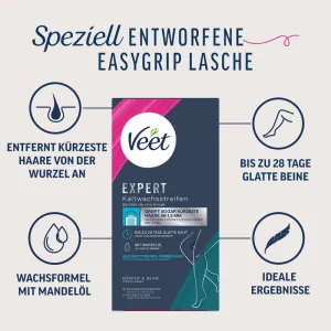 Veet EXPERT Kaltwachsstreifen Beine & Körper, alle Hauttypen, 20 Stück 8