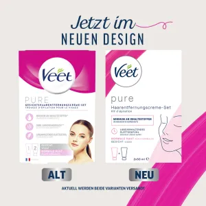 Veet PURE Haarentfernungs-Set Gesicht, normale Haut, 100ml 6