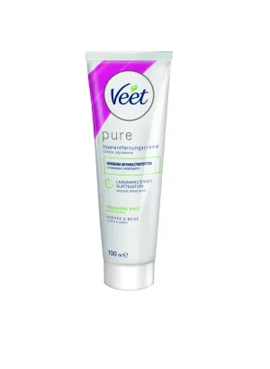 Veet PURE Haarentfernungscreme Körper & Beine, trockene Haut, 100ml 1