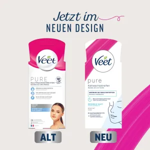 Veet PURE Kaltwachsstreifen Gesicht, sensible Haut, 20 Stück 7