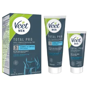 Veet Men Intim-Haarentfernungs-Set, Haarentfernungscreme Intimbereich + Pflegebalsam, 150ml 0