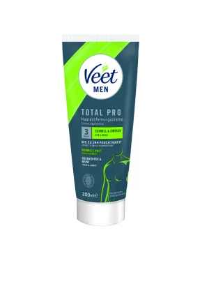 Veet Men Haarentfernungscreme Oberkörper & Beine, normale Haut, 200ml