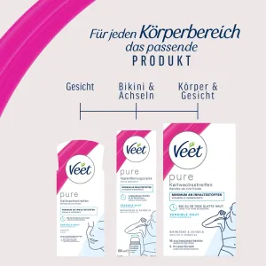 Veet PURE Kaltwachsstreifen Beine & Körper, sensible Haut, 20 Stück 11
